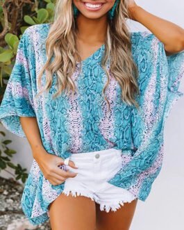 Beach vacation blouse women
