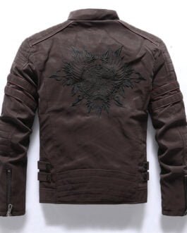 Men Fashion Pu Leather Jackets Coats