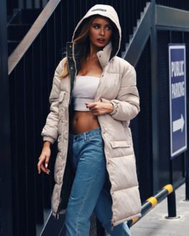 winter women hooded long warm coats Turtleneck down jacket