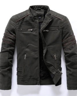 Men Fashion Pu Leather Jackets Coats