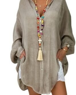 Women Shirts Casual Ripped Female blouse