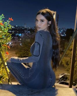 Tight Denim Jumpsuit For Women