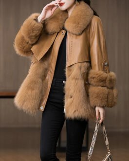 Young Genuine Leather Fur Coat Sheep Fur Fur All-in-one Coat Women’s Coat
