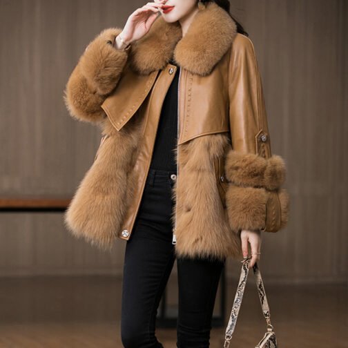 Young Genuine Leather Fur Coat Sheep Fur Fur All-in-one Coat Women's Coat - Image 2