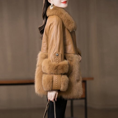 Young Genuine Leather Fur Coat Sheep Fur Fur All-in-one Coat Women's Coat - Image 3