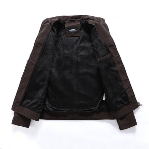 Men Fashion Pu Leather Jackets Coats - Image 3