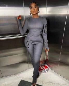 Tight Denim Jumpsuit For Women