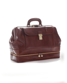 Doctor's bag with instrument compartment on the bottom