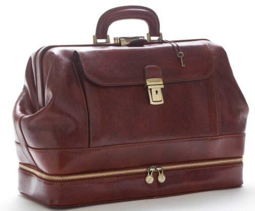 Doctor's bag with instrument compartment on the bottom - Image 3