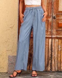New Summer Women's Wide Leg Jeans European And American High Waist Can Be Worn Outside Trousers Loose Trousers