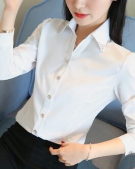 Women Long Sleeved Professional Formal Shirts Were Thin