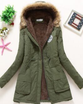 Hooded Winter Jacket Women Fashion Warm Coats Ladies Tops