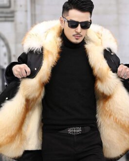 Fur Coat Faux Mink Velvet Medium Length Fur Coat