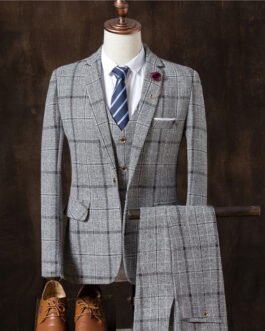 Men 3 Pieces Suit Set Men Wedding Suits Groom Tuxedos