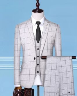 Men'sSuits, Checkered Suits, Three-Piece Suits, Work Suits, Professional Suits, Men's Clothing Trends