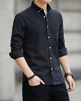 Men’s Shirts Slim Fit Casual Long Sleeve Shirts Business Men