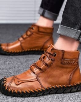 Leather shoes leather men casual shoes