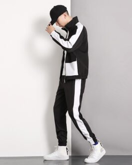 Slim-fit stand-collar casual suit sportswear