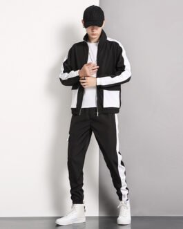 Slim-fit stand-collar casual suit sportswear