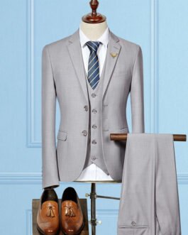 Slim Fit Wedding Suits For Men Custom Made Mens 3 Piece Suit
