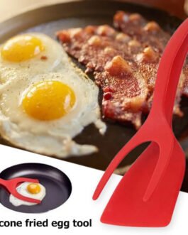 2 In 1 Grip And Flip Tongs Egg Spatula Tongs Clamp Pancake Fried Egg French Toast Omelet Overturned Kitchen Accessories