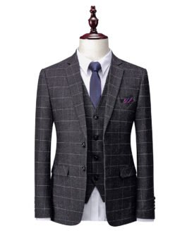 Men’s Business Suits Korean Version Slim Wedding Groom Suit Men
